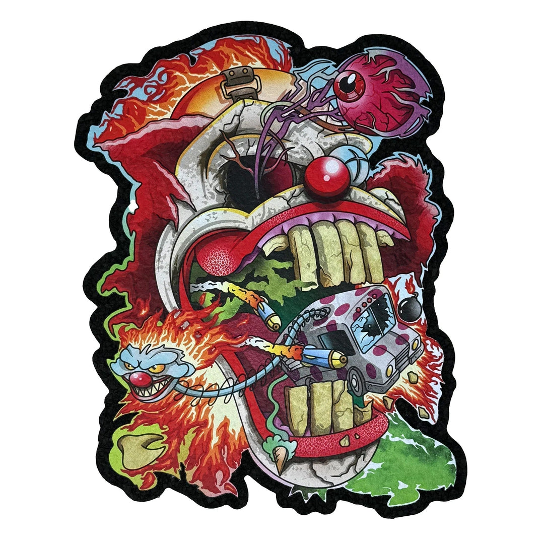 Twisted Tooth Moodmat by 74Lands – 12 Inch Die Cut Glow Dab Mat – Numbered Limited Edition of 100