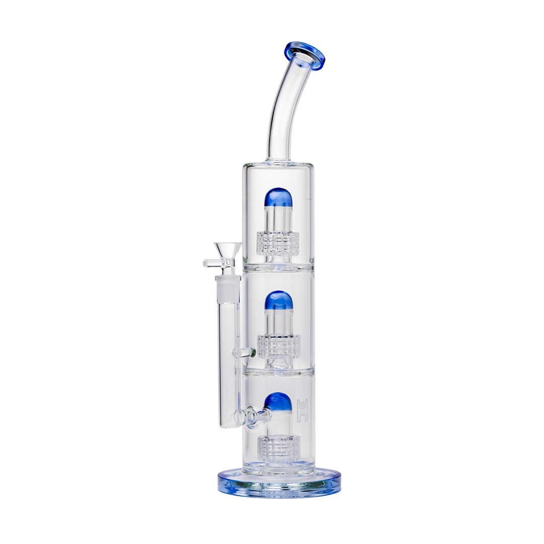 Human Grade Trinity Triple Matrix Perc Bong three chamber glass design – Angies Boutique
