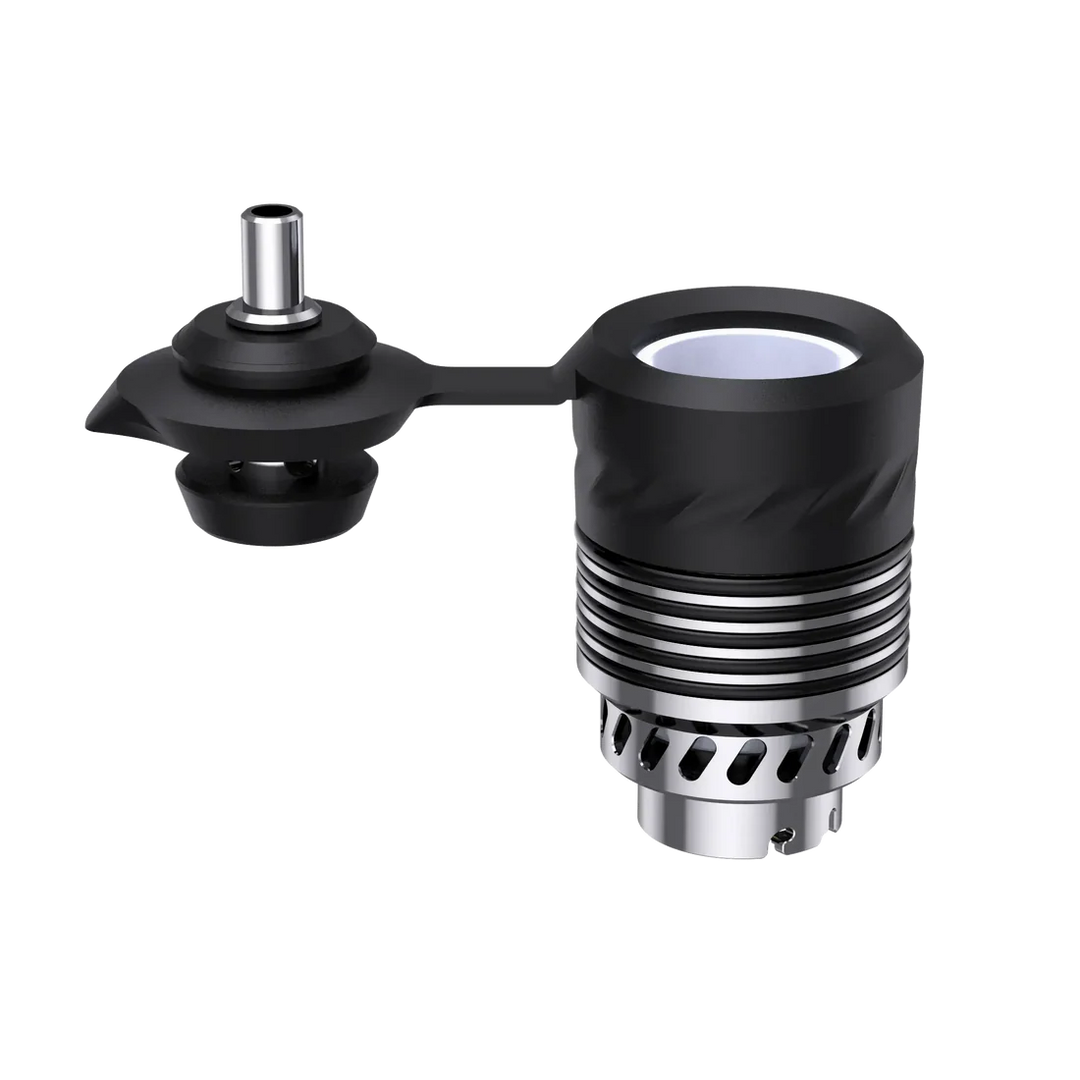 VOOZR Peak Pro 3DXL Atomizer exploded view showing the deeper 3DXL ceramic bowl and heating structure for even vaporization