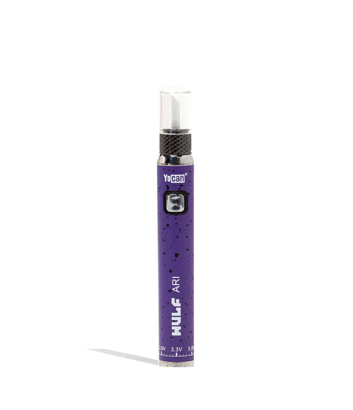 Wulf Mods Ari Hot Knife Purple Black Splatter portable ceramic heated knife tool and 510 vaporizer pen