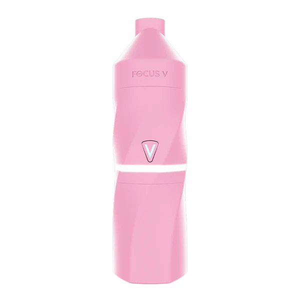 Focus V Aeris Vaporizer in Bubblegum Pink – sleek silicone exterior with LED indicator band.