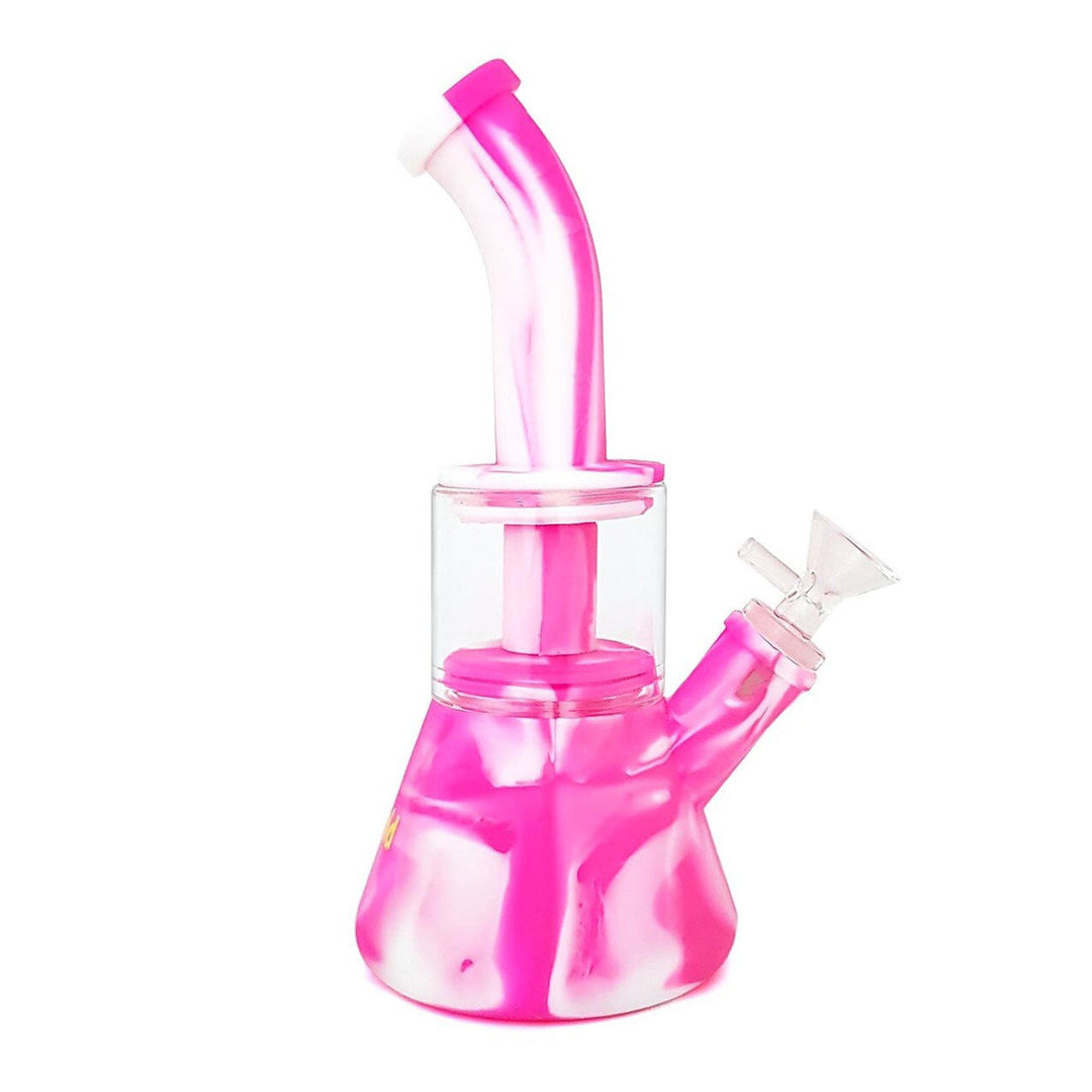 Waxmaid 8 inch Glabea Silicone Water Pipe in Pink