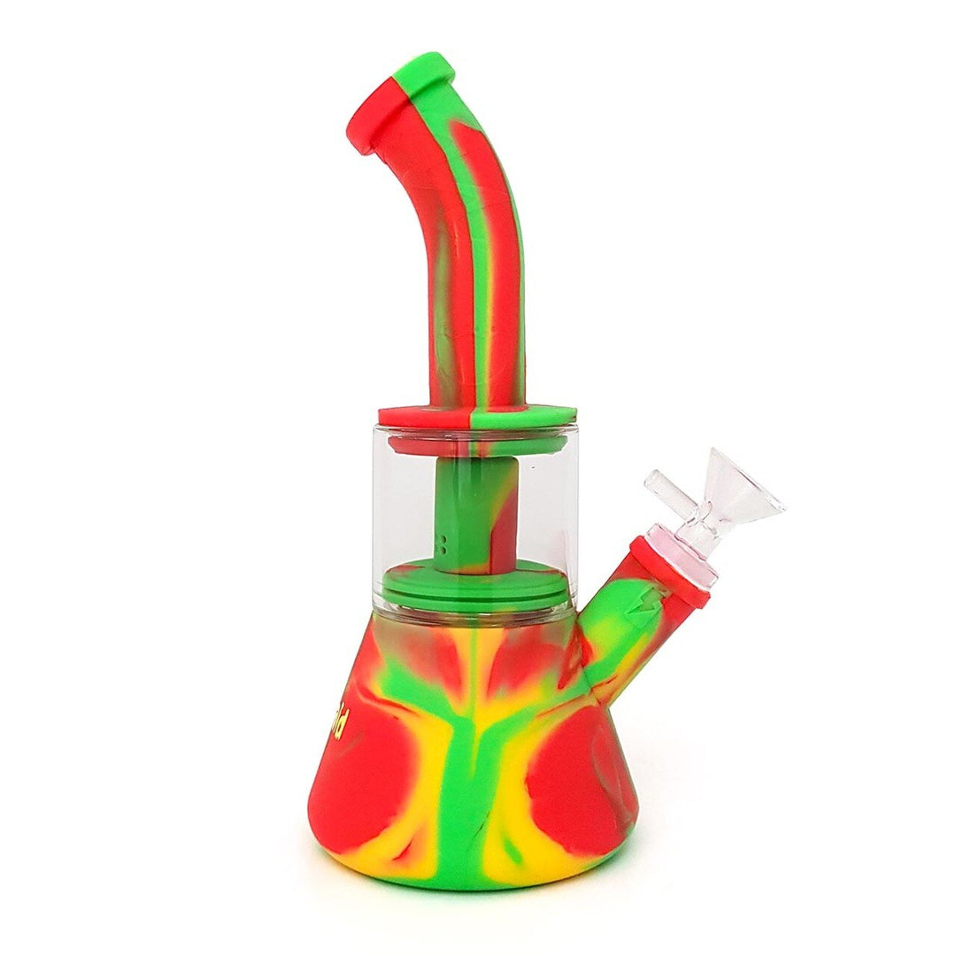 Waxmaid 8 inch Glabea Silicone Water Pipe in Rasta