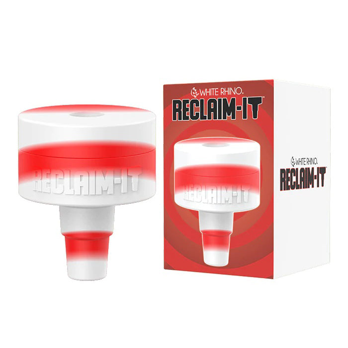 White Rhino Reclaim-It silicone reclaim catcher in Red and White