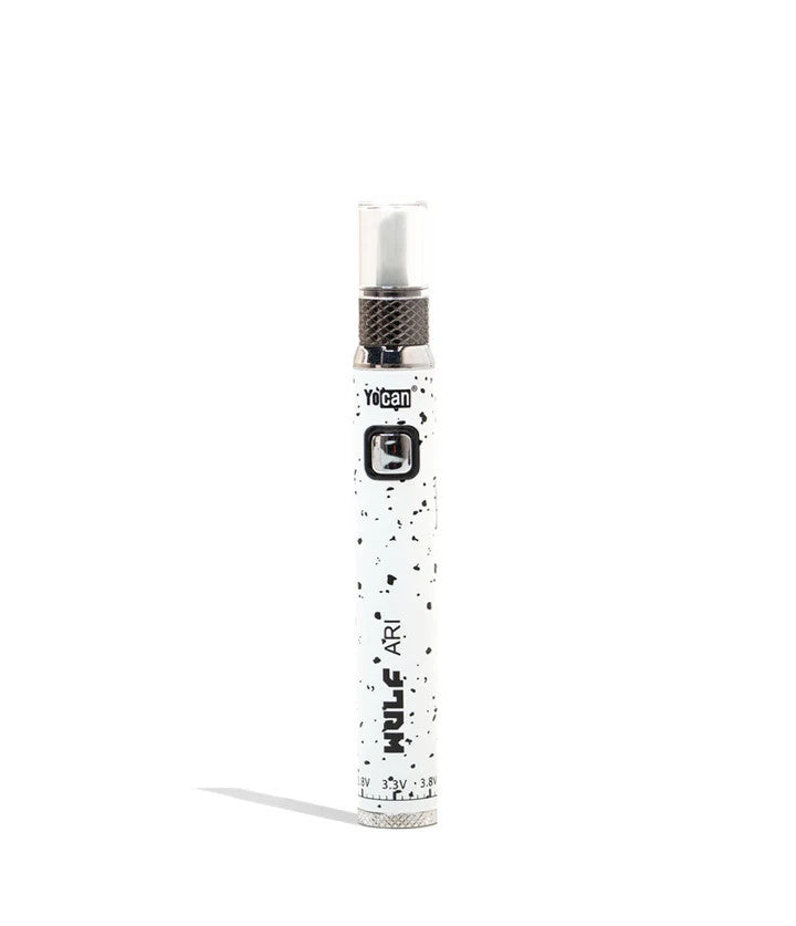 Wulf Mods Ari Hot Knife White Black Splatter electric hot knife and 510 vape pen with ceramic heating tip