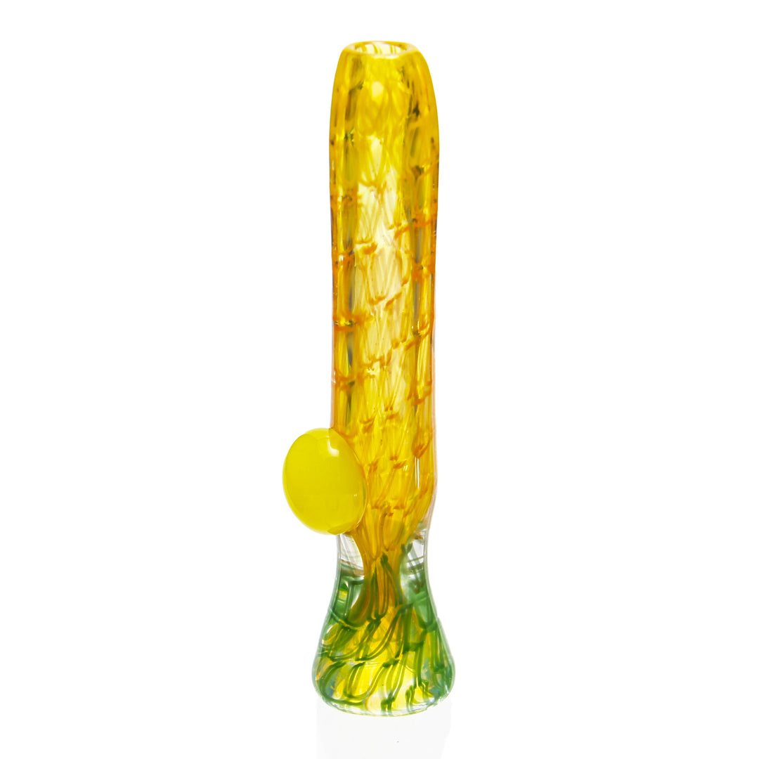 Wright Glass Coil Chillum — clear glass chillum with cooling coil body, hero shot