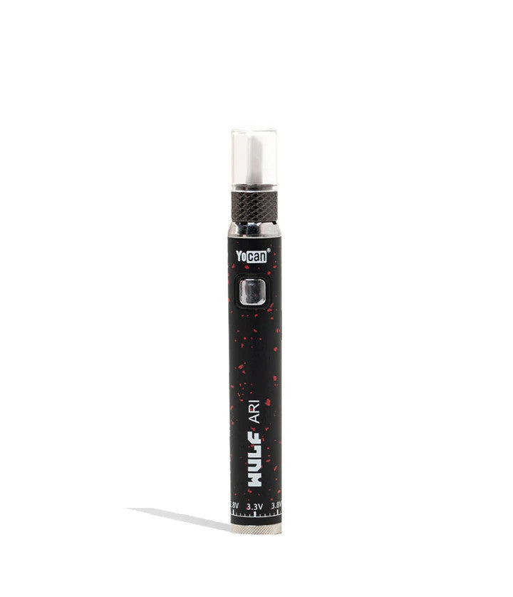 Wulf Mods Ari Hot Knife Black Red Splatter electronic heated knife tip and 510 compatible vaporizer