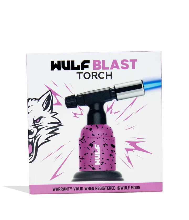 Wulf Mods Blast Torch Pink Black Splatter – product box with pink splatter graphics and torch outline.