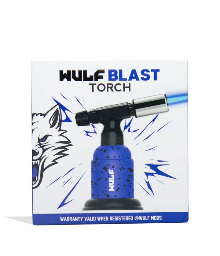 Wulf Mods Blast Torch Purple Black Splatter – retail packaging featuring purple splatter artwork.