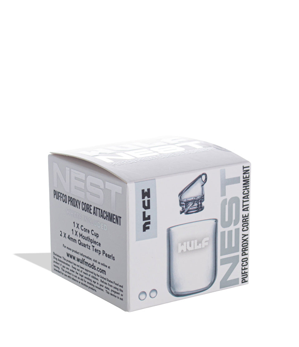 Wulf Mods Nest Clear retail box, front view showing the Proxy Core glass kit contents.