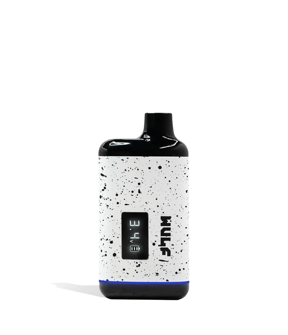 Wulf Mods Recon Vaporizer – White with Black trim and LED display, slim portable 510-thread battery.