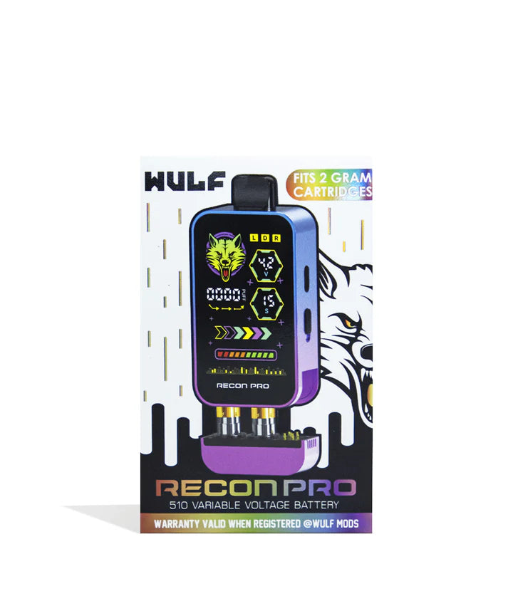 Product packaging for Wulf Mods Recon Pro Full Color with image of gradient device.