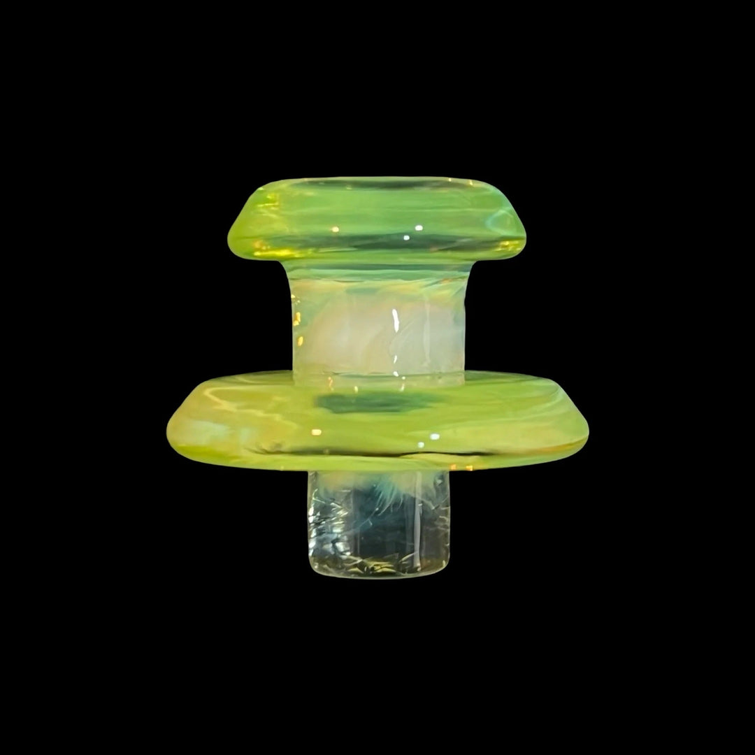 Two Tone UFO Tower Cap by Campfire Quartz – Dual Color Carb Cap for Tower Quartz Bangers slyme opaline