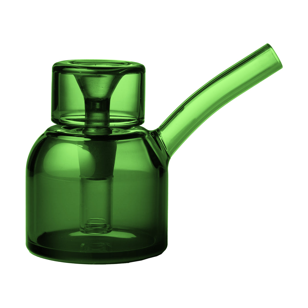 Emerald Minimalist Vesper Bubbler with angled mouthpiece