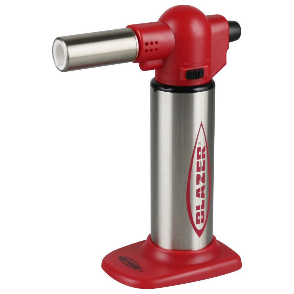 Blazer Big Buddy Red Torch – 2500°F refillable butane torch with adjustable flame
