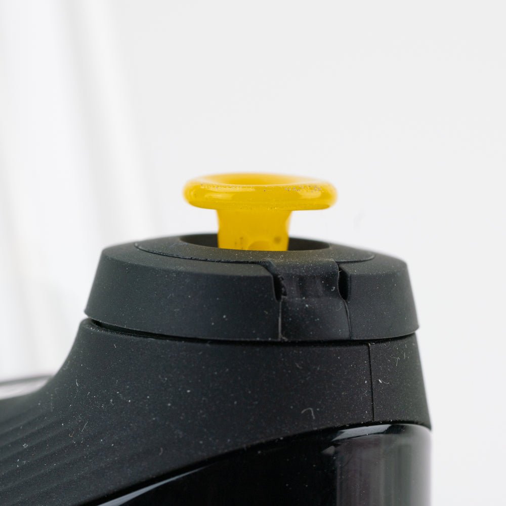 Empire Glassworks Puffco New Peak and Proxy glass joystick cap in Yellow, view 2