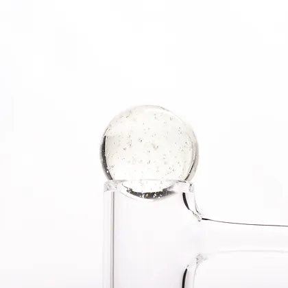 Bear Quartz - Glass Marble | 22mm UV Reactive transparent marble with fine internal textures, designed for precision use in slurper nails.