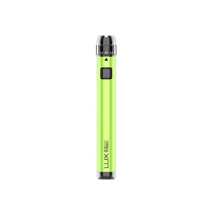 Yocan Lux MAX 510 Vape Battery — slim 510-thread vape pen battery, top-down view