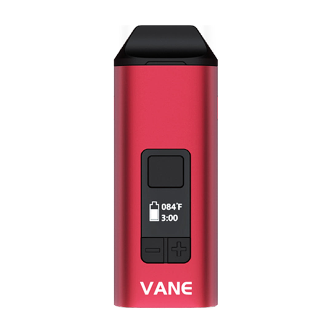 Portable Yocan Vane dry herb vaporizer in Red