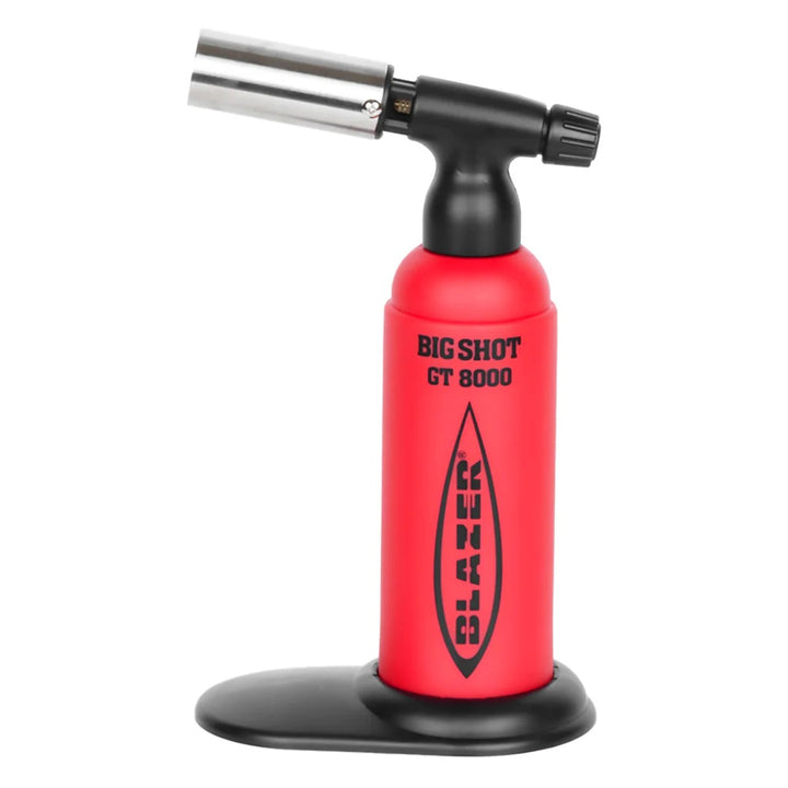 Blazer Big Shot GT8000 Torch – Red - professional refillable butane torch with 2500°F flame
