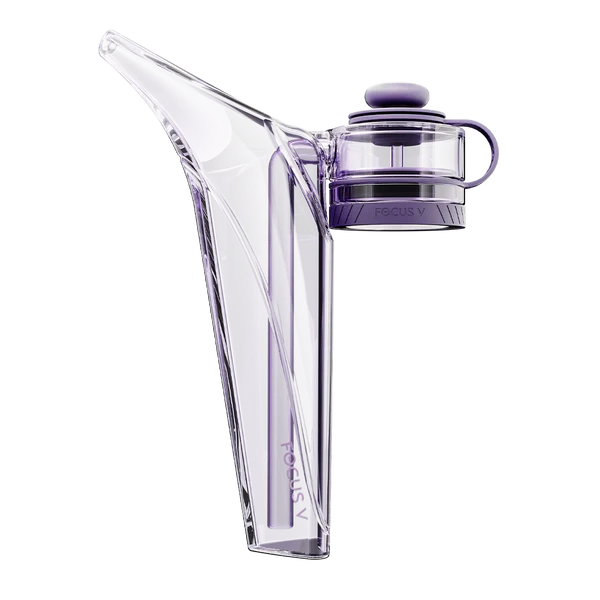 focus v aeris bubbler purple glass attachment with directional airflow control