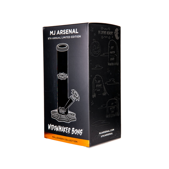 MJ Arsenal Widowmaker Bong packaging box – 8th Annual Limited Edition Halloween Collection
