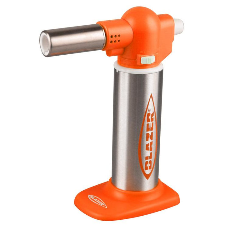 Blazer Big Buddy Torch Orange – 2500°F refillable butane torch with adjustable flame
