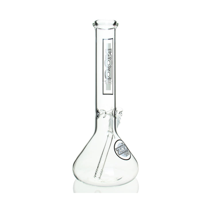 ZOB 14in Beaker Black and White — black and white 14in beaker from alternate angle
