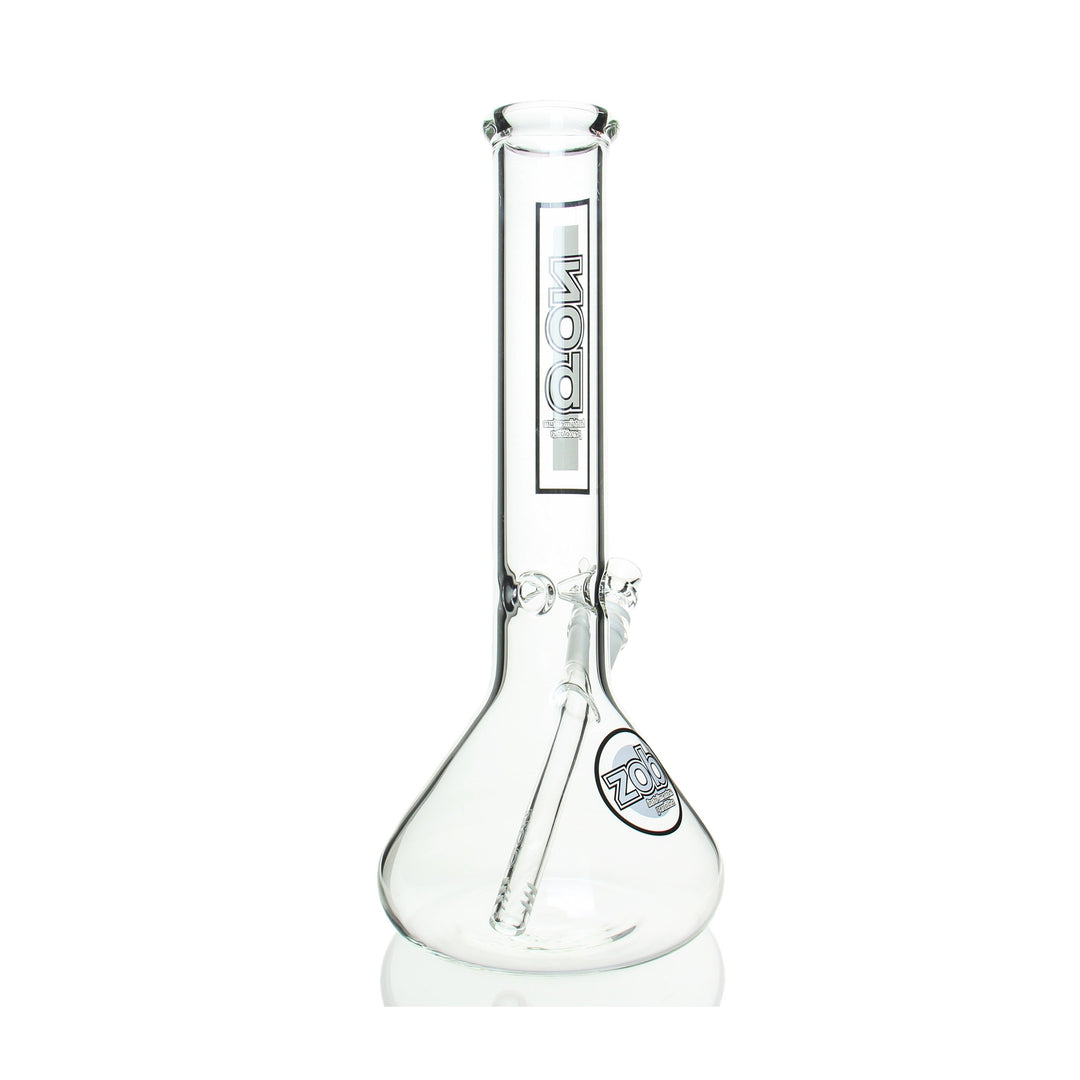 ZOB 14in Beaker Black and White — black and white 14in beaker from alternate angle