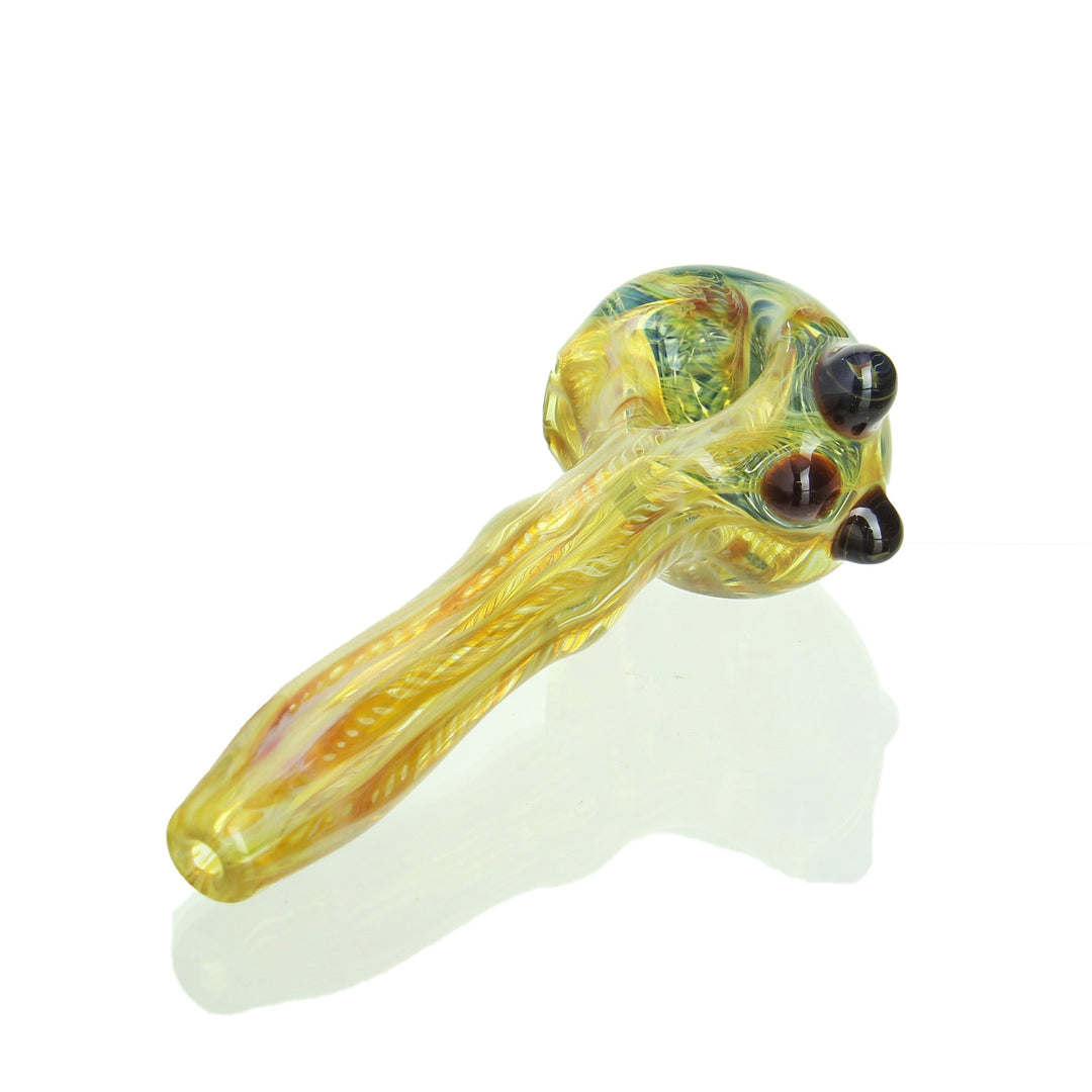 Conversion Glass - Spin &amp; Rake Spoon - Fume w/ Blue Cap