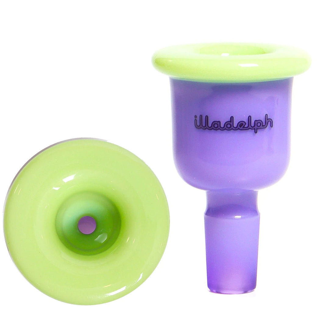 Illadelph - 14/20 Signature Single Hole Slide - Milky Green x Milky Purple