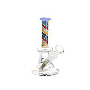 Green Bear Glass - Striped Bell Mini Beaker - Rainbow