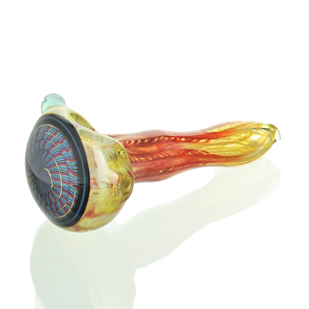 Conversion Glass - Spin & Rake Spoon - Fume & Red