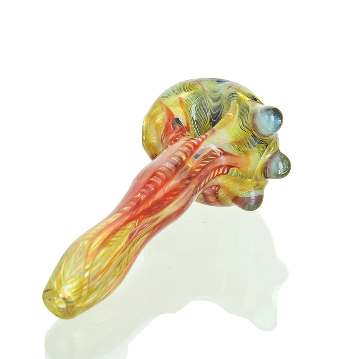 Conversion Glass - Spin & Rake Spoon - Fume & Red