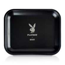 Load image into Gallery viewer, Playboy by RYOT - Large Rolling Tray - Silver Bunny