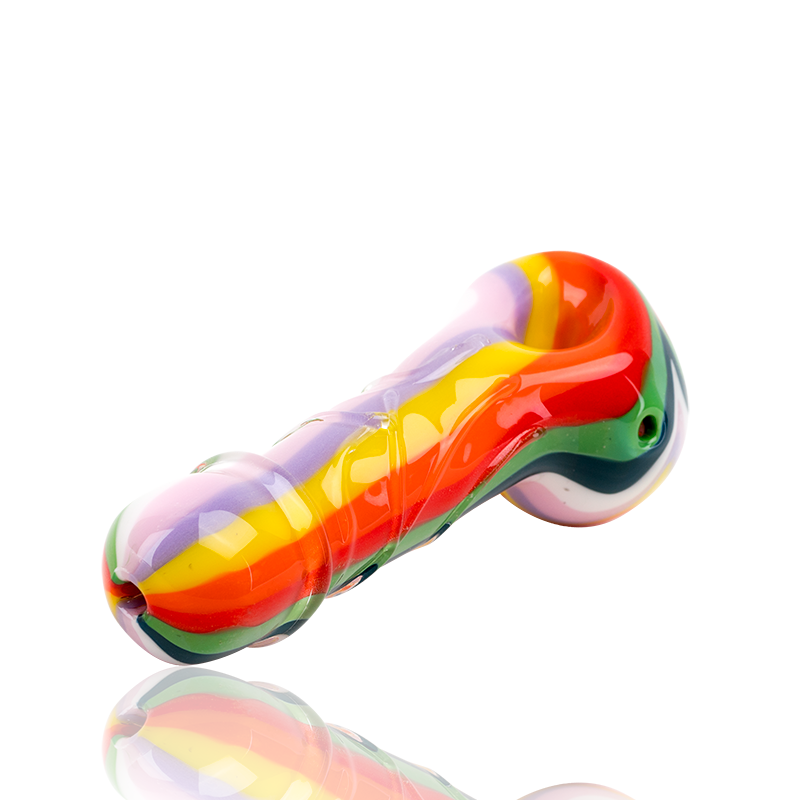 Empire Glassworks - Phallus Penis Pipe - Rainbow Rod