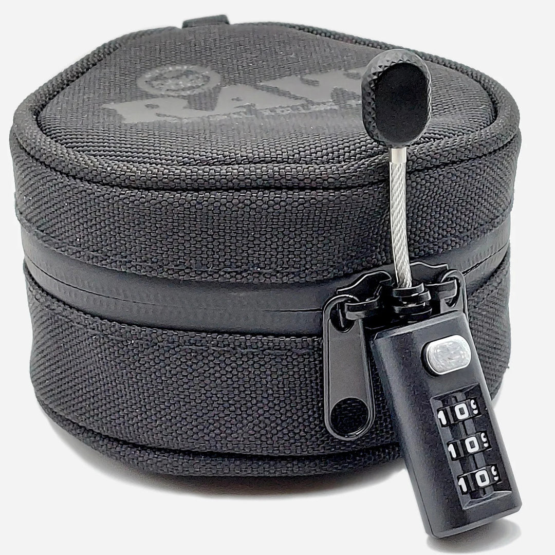 Raw Smell Proof Cozy with combination lock, designed for secure and discreet storage. Ideal for odor control and travel convenience.