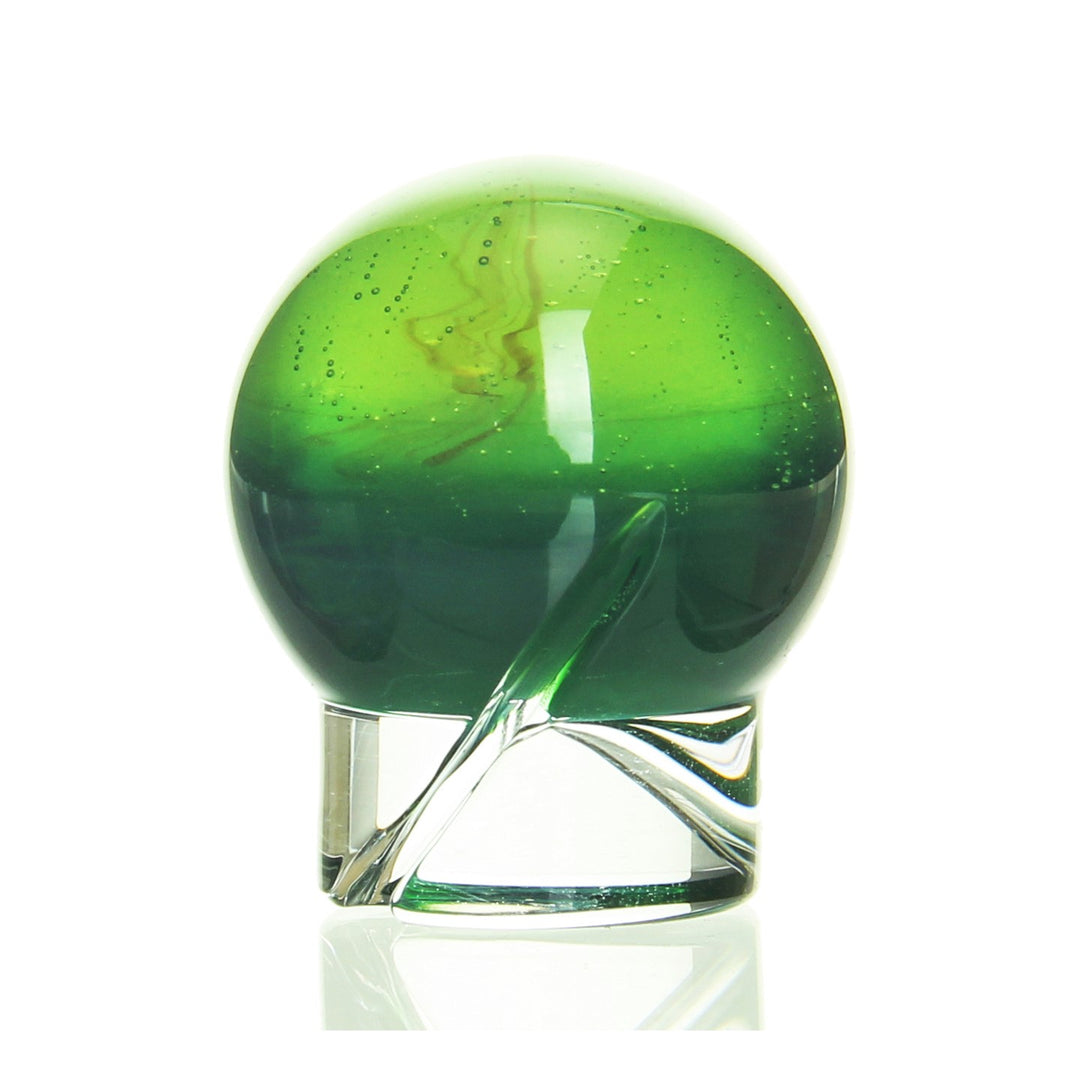 One Trick Pony Glass - Two Tone Marble Spinner Carb Cap - Opal Lime x Plantphibian