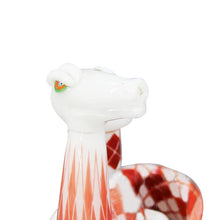 Load image into Gallery viewer, Elbo glass  Slinger glass - Argyle Dino - Red and white rig