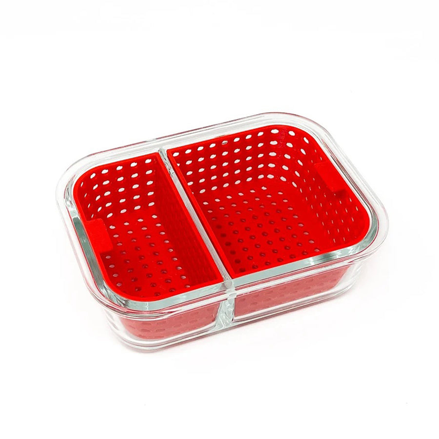 420 Trinkets Dual Dunk Large Iso Cleaning Station in Red