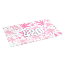 Load image into Gallery viewer, V Syndicate - Medium Glass Rolling Tray - 420 Pink