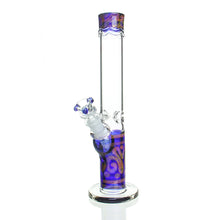 Load image into Gallery viewer, HVY Glass - 11&quot; 38mm Coiled Color Mini Straight Tube - Blue &amp; Copper