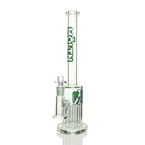 Moltn Glass - 65mm Short Single Tree Perc - Green