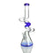 Bong Zong de 18" (9 mm), 3 pliegues, azul - Pipa de agua de vidrio científica alta