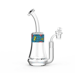 Keith Haring Glass - Concentrate Rig - Multi Blue
