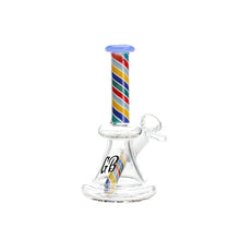 Load image into Gallery viewer, Green Bear Glass - Striped Bell Mini Beaker - Rainbow