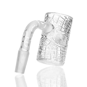 Eternal Quartz - 25mm Linework Engraved Banger - 10mm Male 90°