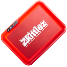 Load image into Gallery viewer, Glow Tray x Zkittlez Rolling Tray - Red