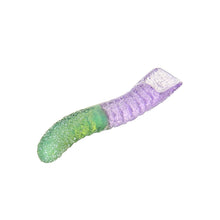 Load image into Gallery viewer, Emperial Glass - Worm Scoop - Green &amp; Purple