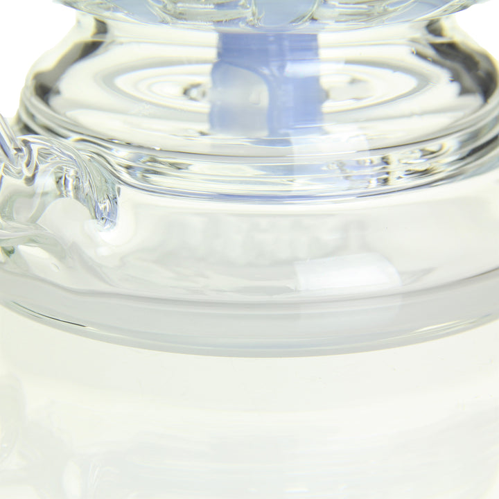 Zoomed-in image of the Hamm's Aqueduct rig base showing sandblasted logo and internal 3-hole disc perc.